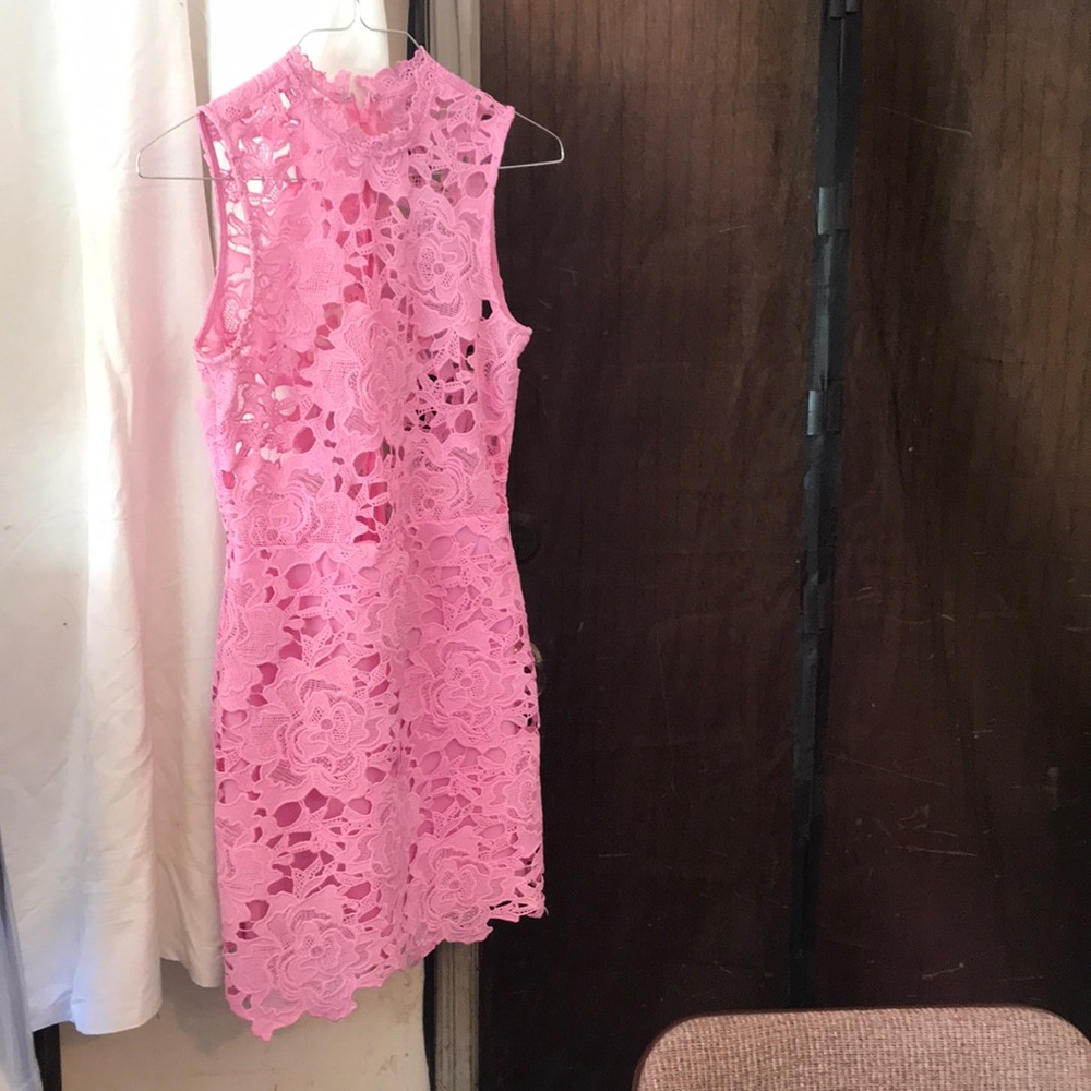 Pink floral dress
